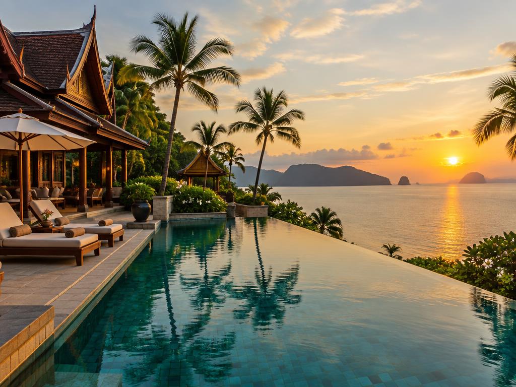 Luxury Phuket hotel with an infinity pool overlooking the Andaman Sea